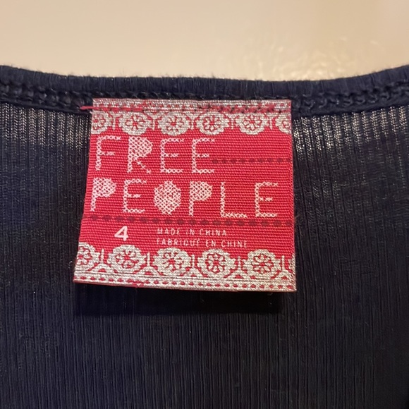 Free People Black & Blue Sequin Mini Dress Size 4 - Picture 5 of 11